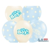 Taufe Deko - 6 blaue Pastell Ballons - it's a Boy - Babyparty