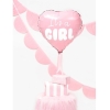 Ballon 'It's a Girl' – Cœur rose