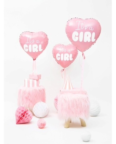 Folienballon Herz 'It's a Girl'