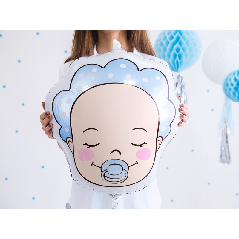 Babyparty - Babykopf Ballon Junge - The-Weddingshop