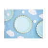 6 Assiettes Bleues et Or