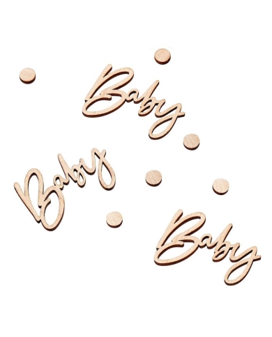 Confettis en bois 'Baby'