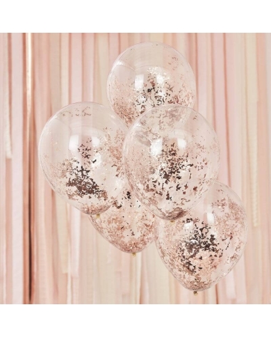 Ballons Confettis  Rose Or - The Weddingshop