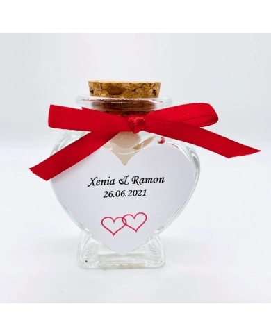 Anhänger personalisiert Herzform - Two Hearts