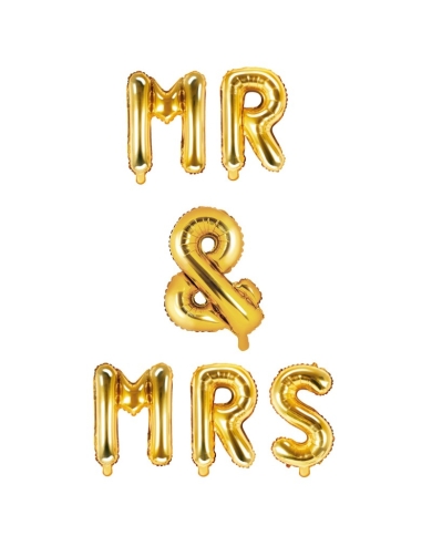 Folienballon Mr & Mrs - gold - The Weddingshop