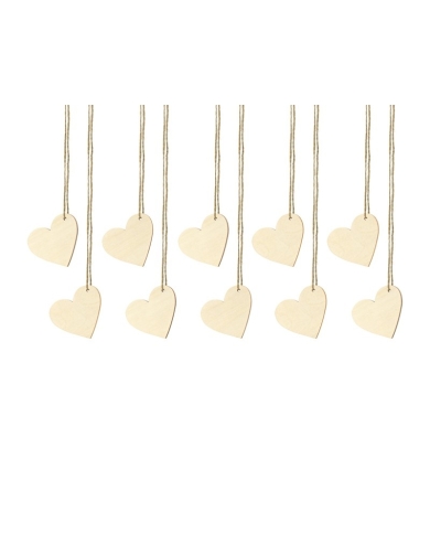 Anhänger Holzherz (10 Stück)