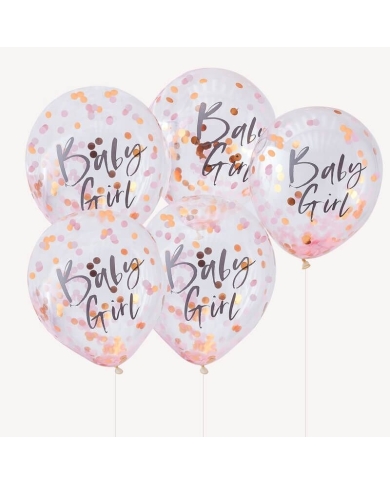 Ballons Confettis Baby Girl