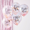 Konfetti Ballons 'Baby Girl' (5  Stück)