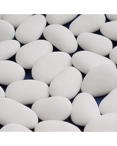 Set Pot à dragées personnalisé - Pieds bleu - amandes blanc