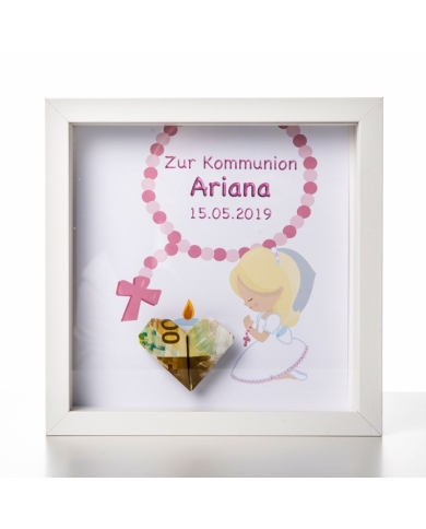 Personalisierter Bilderrahmen 'Mädchen betend' - Deutsch
