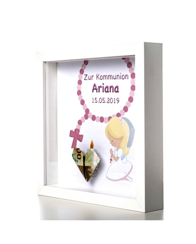 Cadre personnalisé 'Fille en prière' - allemand