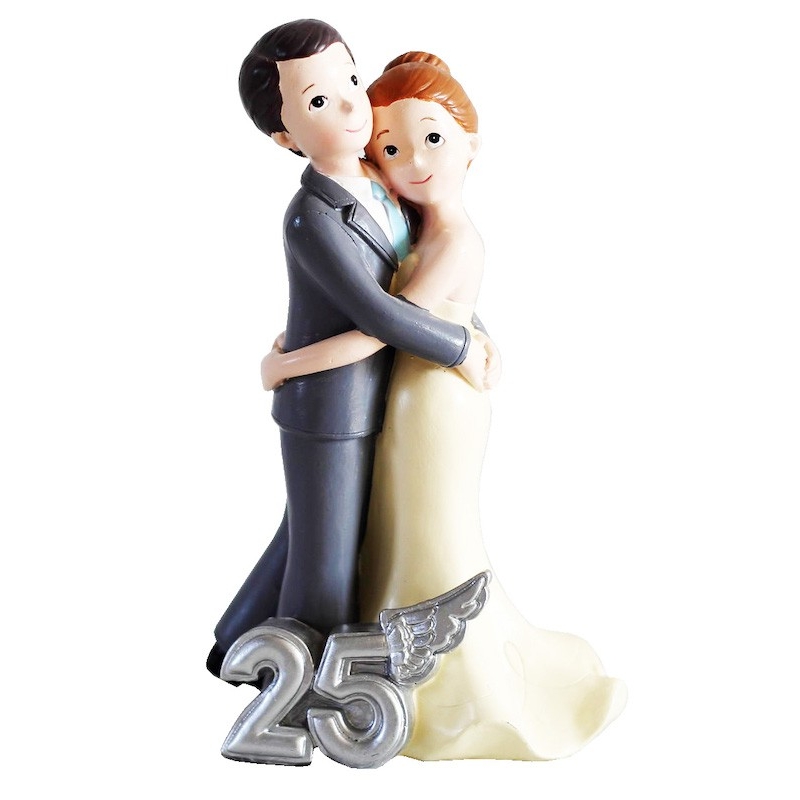 Figurine gâteau 25 ans de mariage