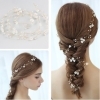 Bandeaux pour cheveux perles & fleurs - or