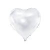 Ballon aluminium 'Coeur' - blanc (61 cm)