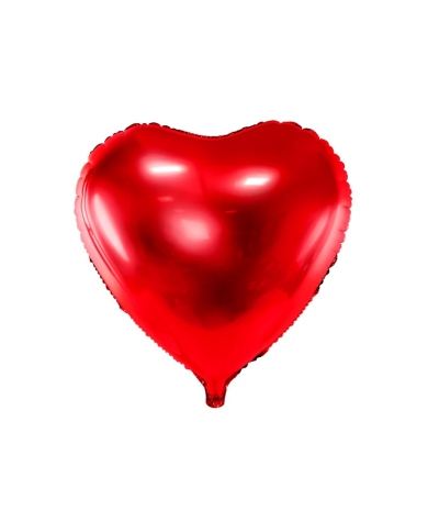 Ballon aluminium 'Coeur' - rouge (61 cm)