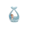 Figurine pour gâteaux 'Bébé dans linge avec ruban' - bleu