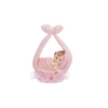 Figurine pour gâteaux 'Bébé dans linge avec ruban' - rose