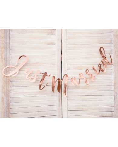 Guirlande 'Just Married' - rose gold