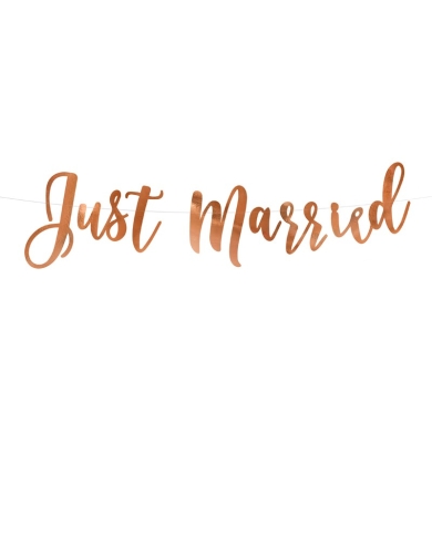 Guirlande 'Just Married' - rose gold