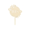 Cake topper 'IHS' - bois