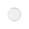 Assiette Carton blanc et doré (x6)
