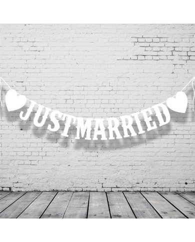 Guirlande géante 'Just Married avec coeur' ♥ the-weddingshop.ch