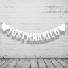 Deko - Girlande 'Just Married mit Herz' - the-weddingshop.ch