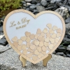 Cadre en forme de cœur personnalisé avec des cœurs en bois ♥ the-weddingshop.ch