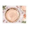 Assiette Carton rose doré métallisé (x6)
