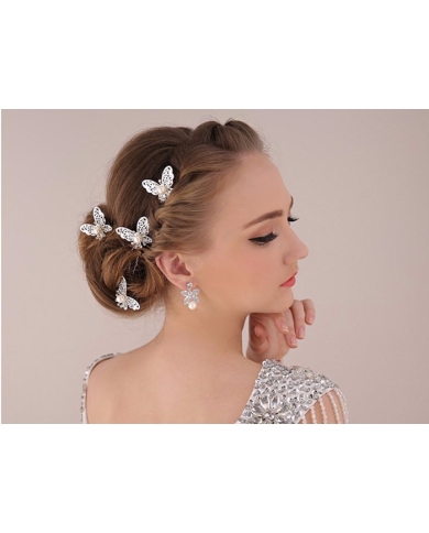 Haarschmuck Braut - Haarnadeln Schmetterling