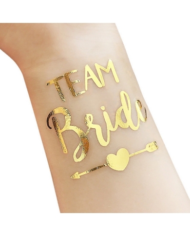 Tattoo 'Team Bride' - gold