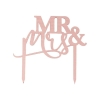 Cake Topper 'Mr & Mrs' - Roségold