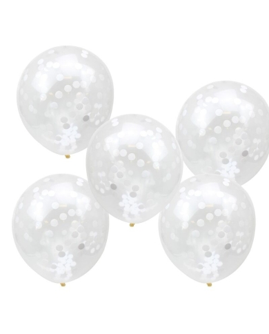 Ballons Confettis  Blanc ♥ the-weddingshop.ch