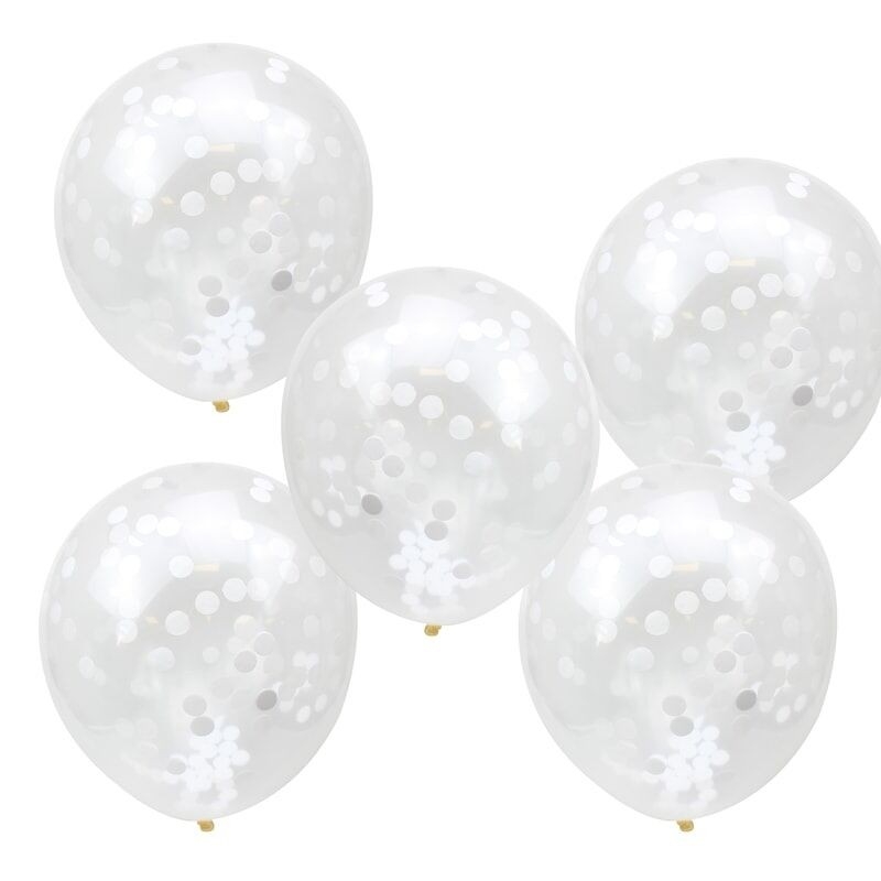 Konfetti Ballons Weiss - the-weddingshop.ch