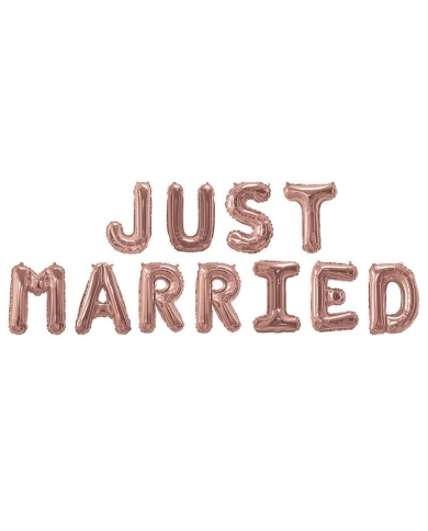 Ballon 'Just Married' - rose gold