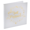 Gästebuch 'Just Married' - weiss/gold