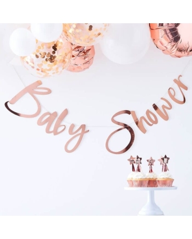 Girlande 'Baby Shower' rosé gold