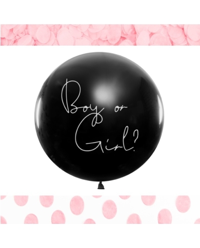 Ballon géant 'Boy or Girl' - rose
