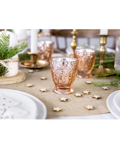 Tischdekoration Teelichthalter 'Vintage' rosé gold