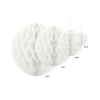 Boule alvéolée décorative - blanche (30 cm)