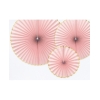Papierfächer Set - rosa mit Goldrand (3 Stück)