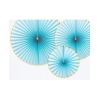 Papierfächer Set - blau mit Goldrand (3 Stück)