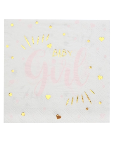20 Serviettes 'Baby Girl'