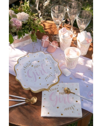 20 Serviettes 'Baby Girl' - The Weddingshop