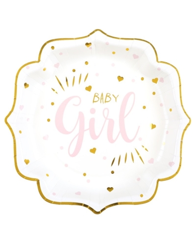 Pappteller Baby Girl 10 Stück