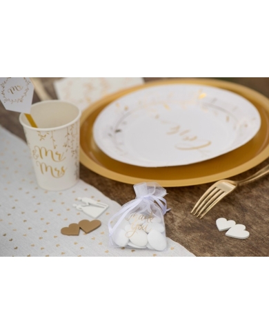 6 Sachet organza 'Thank you'