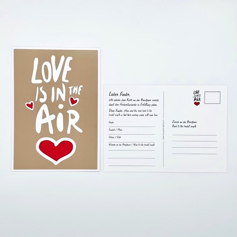 25 Ballonflugkarten 'Love is in the air' - The-Weddingshop