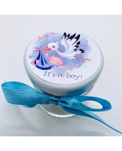 Pot à dragées 'Cigogne avec bébe - It's a Boy'