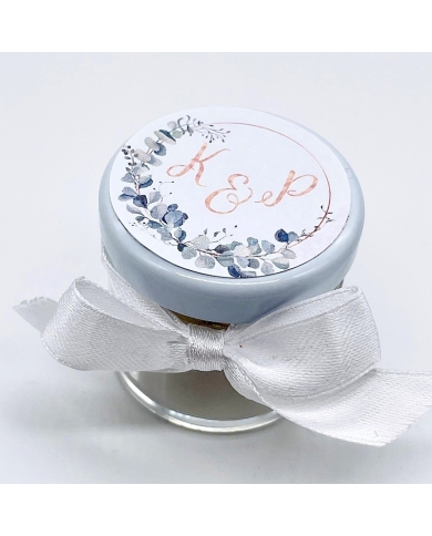 Autocollant avec initliales 'Eucalyptus'