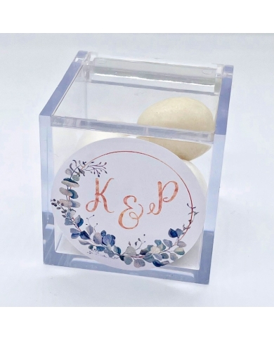 Autocollant avec initliales 'Eucalyptus'